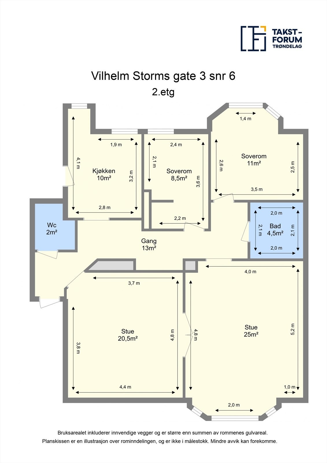 Ta en titt på planskissen og gjør deg kjent med romfordelingen! Galleribilde