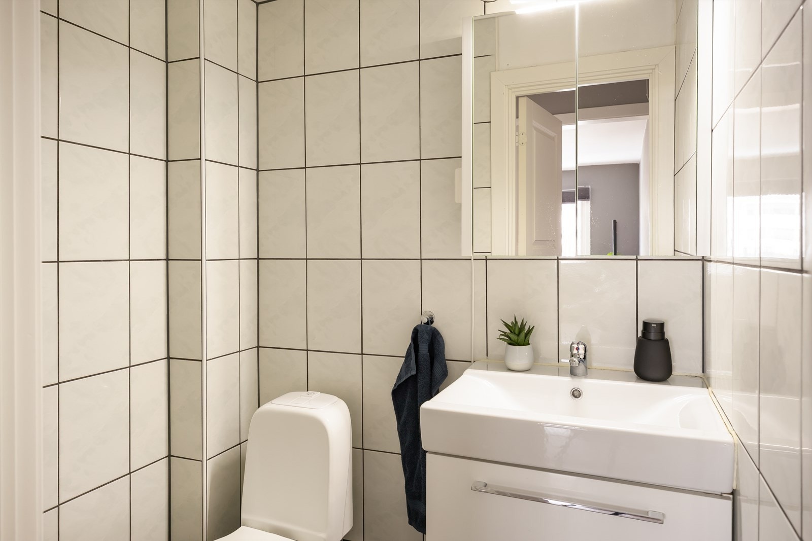 Leiligheten har også et separat toalettrom, noe som er praktisk dersom man bor flere sammen. Galleribilde