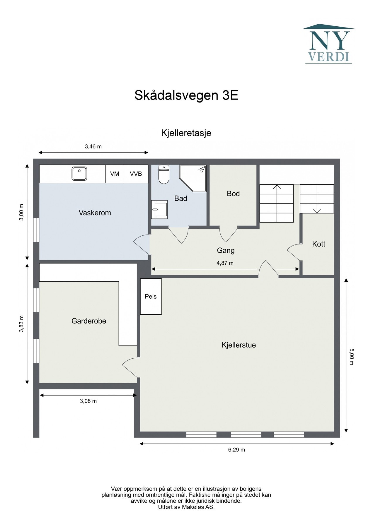 Plantegning underetasje Galleribilde