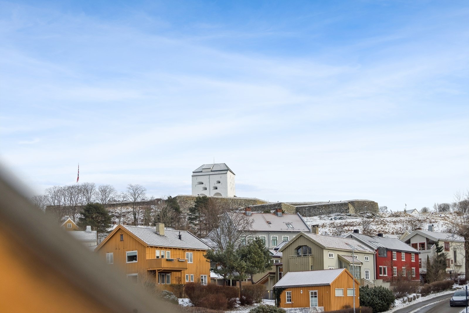 Et vakkert blikkfang med flott utsikt mot historiske Kristiansten festning. Galleribilde