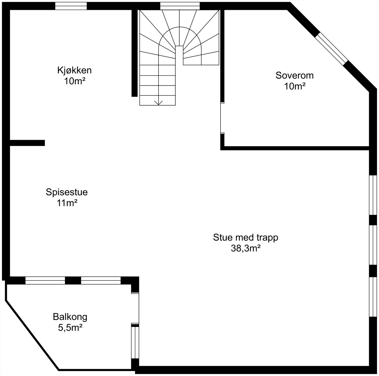 Planskisse 2.etasje. Galleribilde