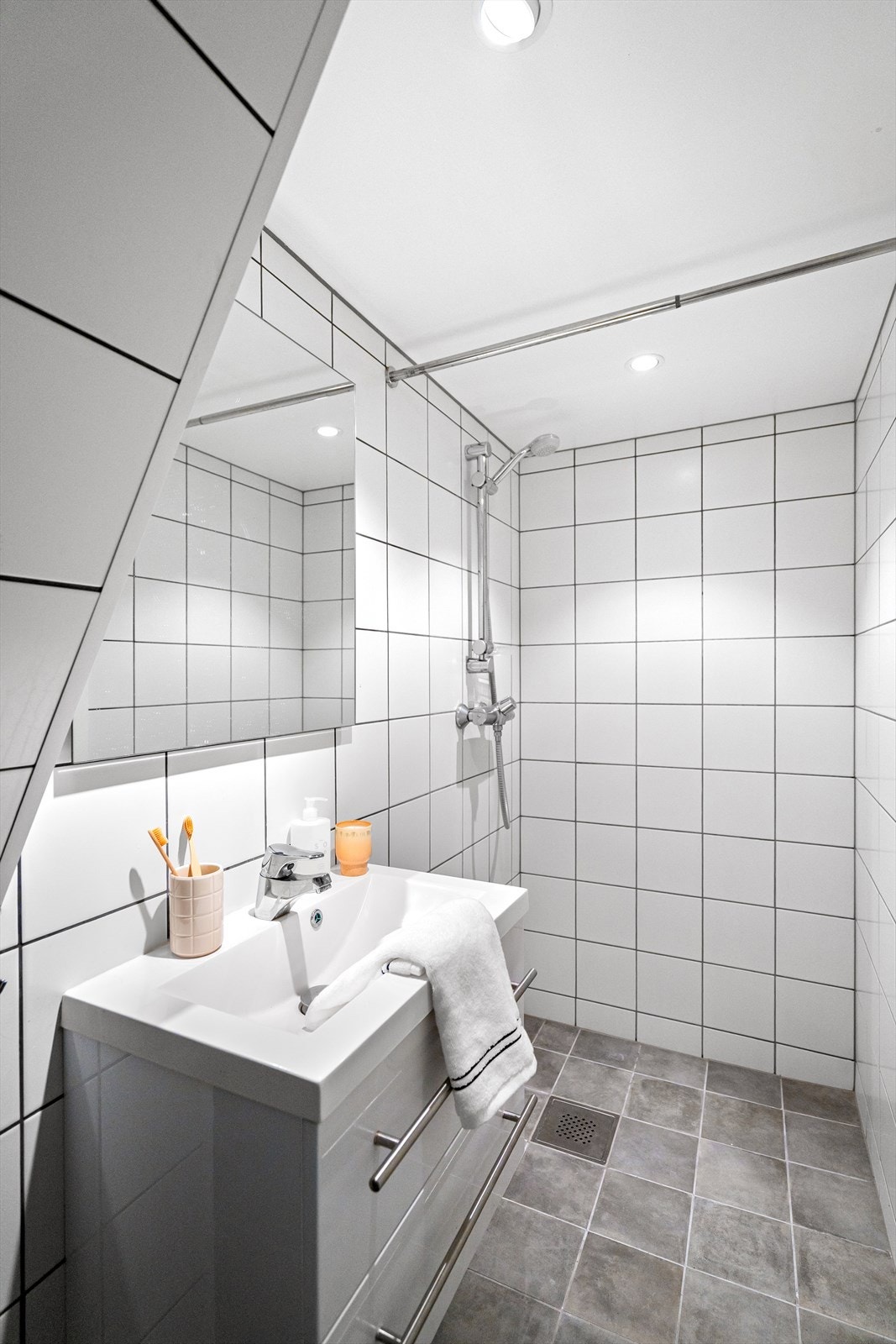 Bad i kjeller med dusj Galleribilde