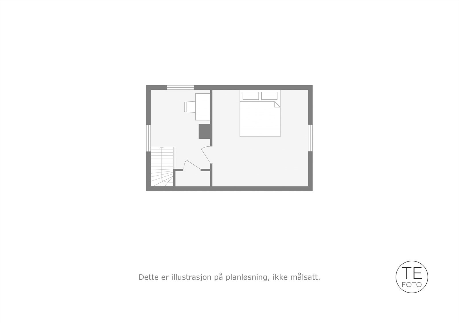 Plantegning loftsetasje. Galleribilde