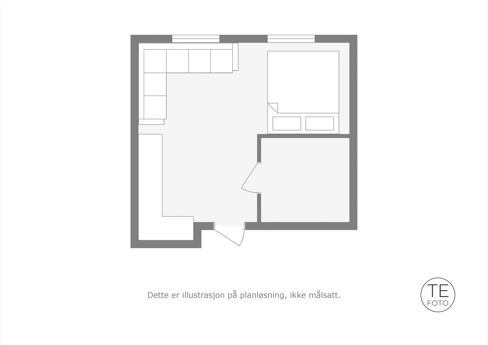 Plantegning anneks. Galleribilde