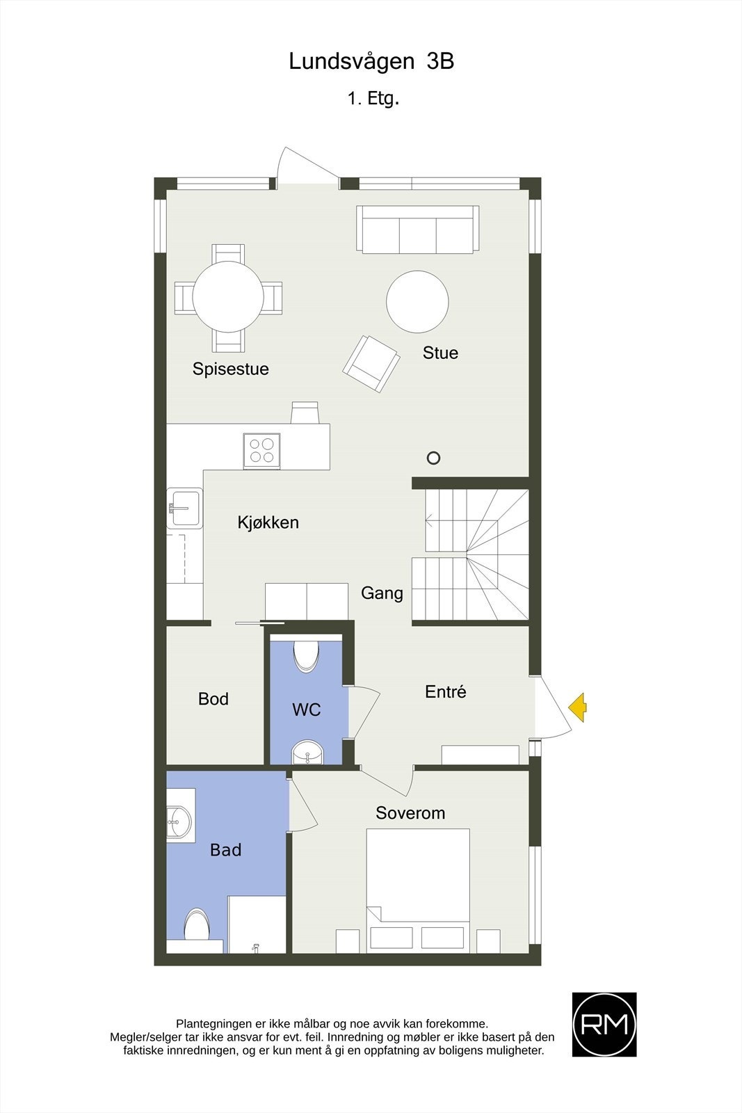 Plantegning første etasje. Galleribilde