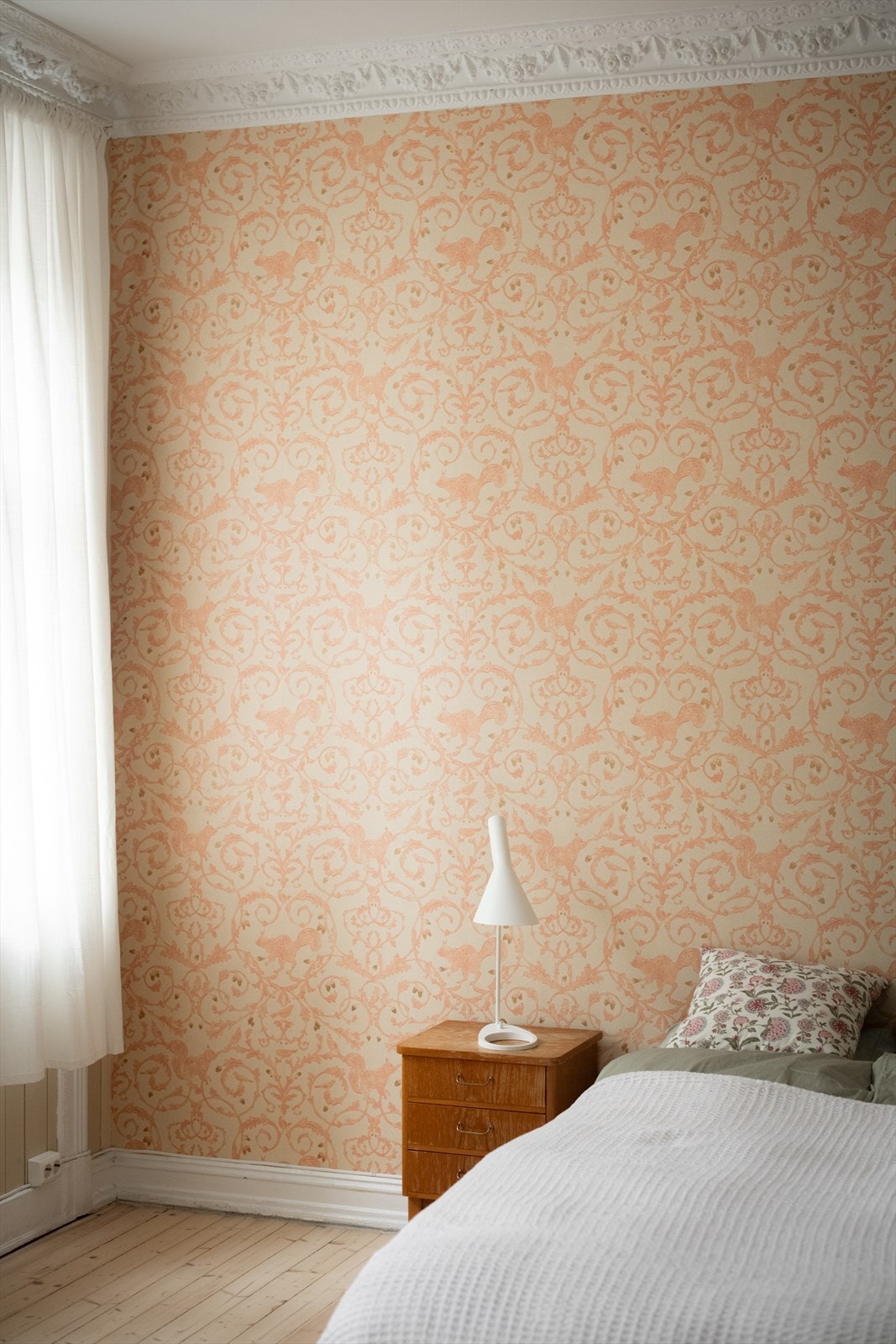 Detalje tapet på soverommet. Galleribilde