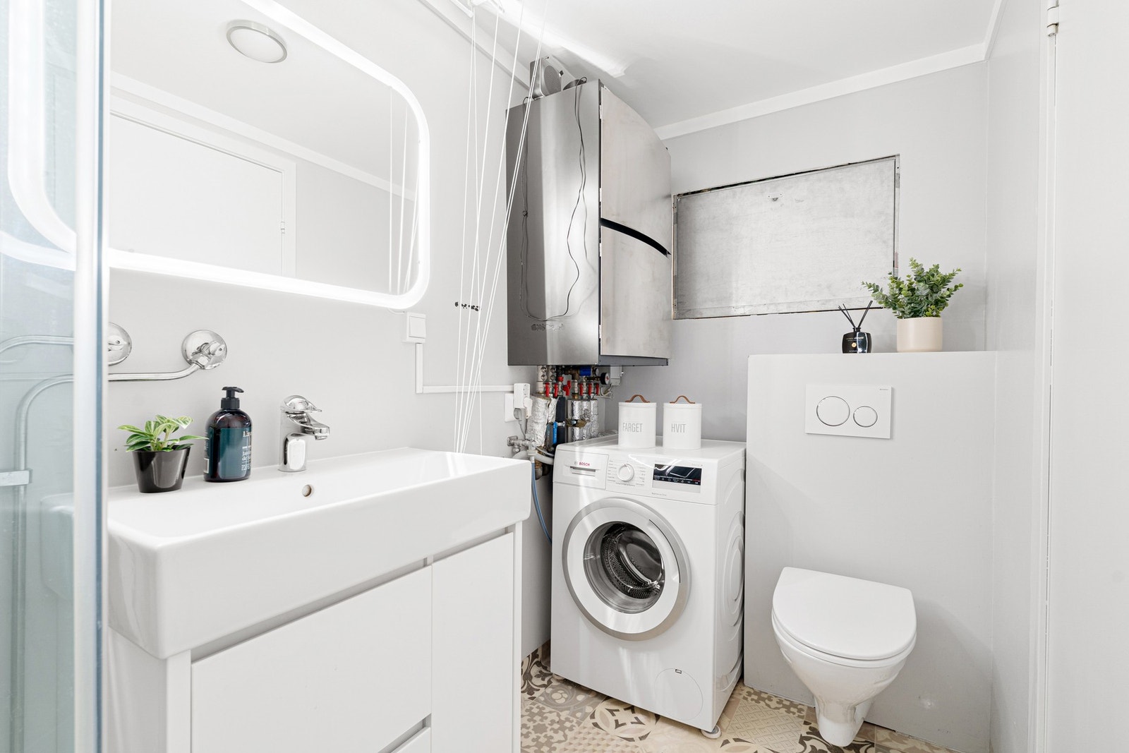 Badet har opplegg for vaskemaskin Galleribilde