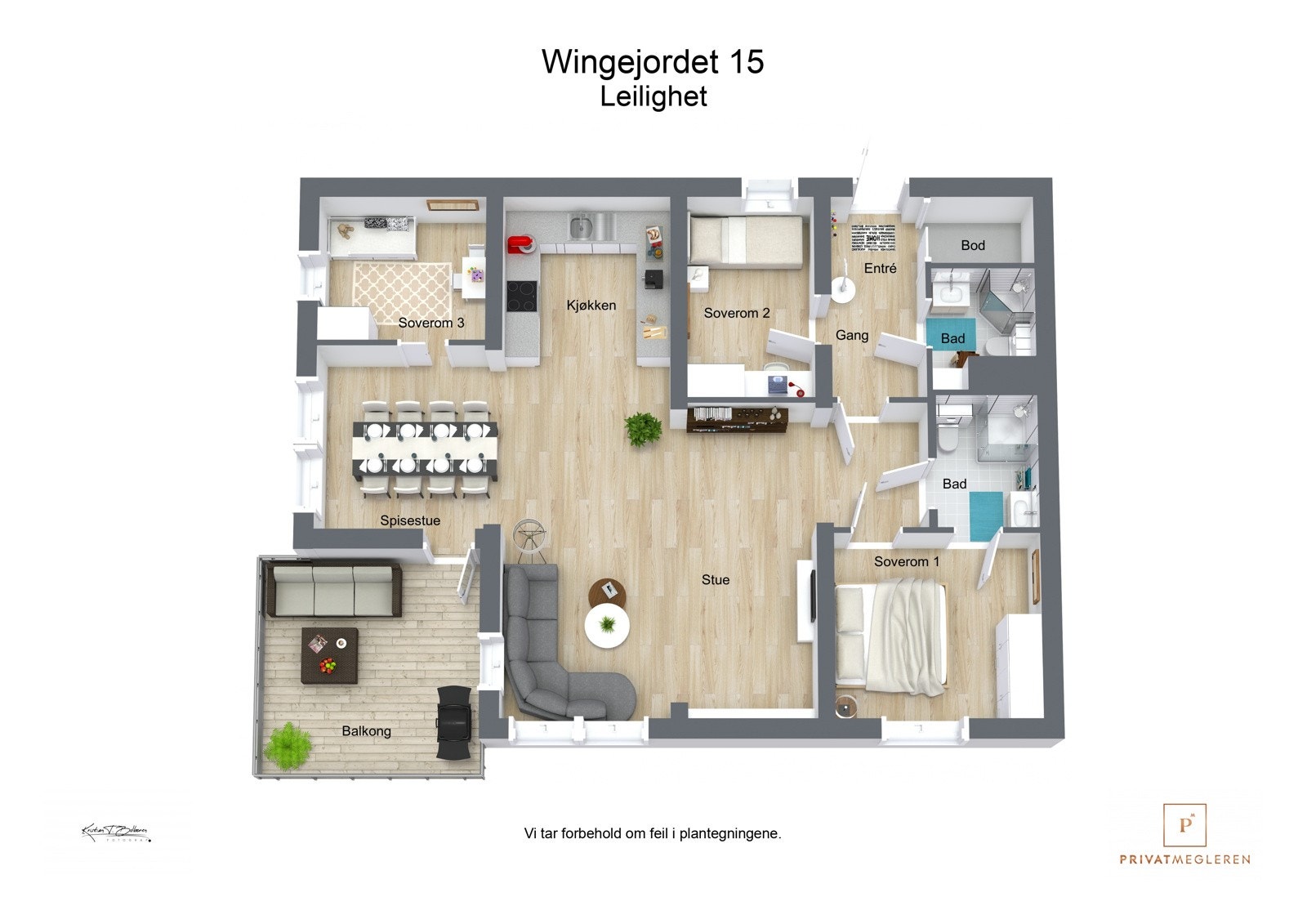 Plantegning 3. etasje Galleribilde