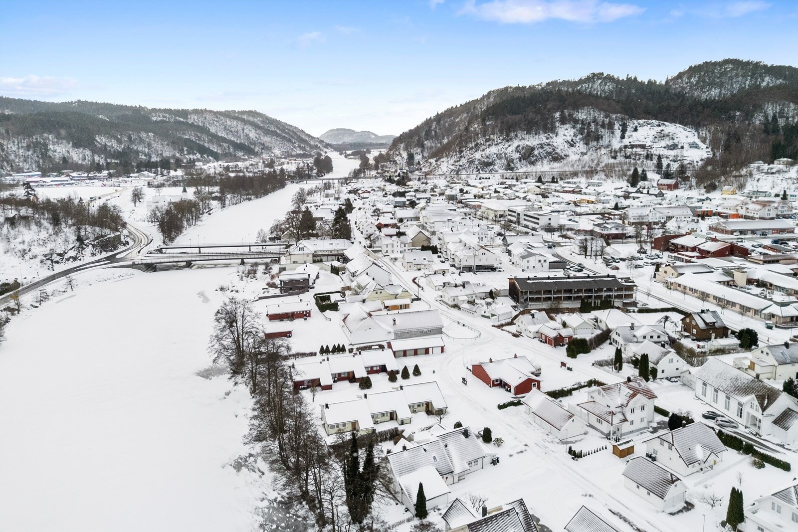 Eneboligen har en svært sentral beliggenhet på Vigeland Galleribilde