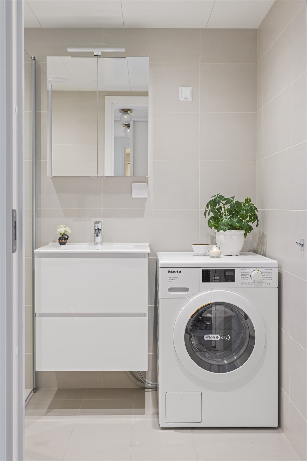 Det er også opplegg for vaskemaskin. Galleribilde