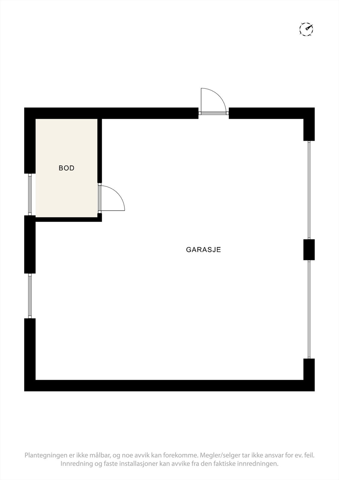 Plantegning garasje. Galleribilde