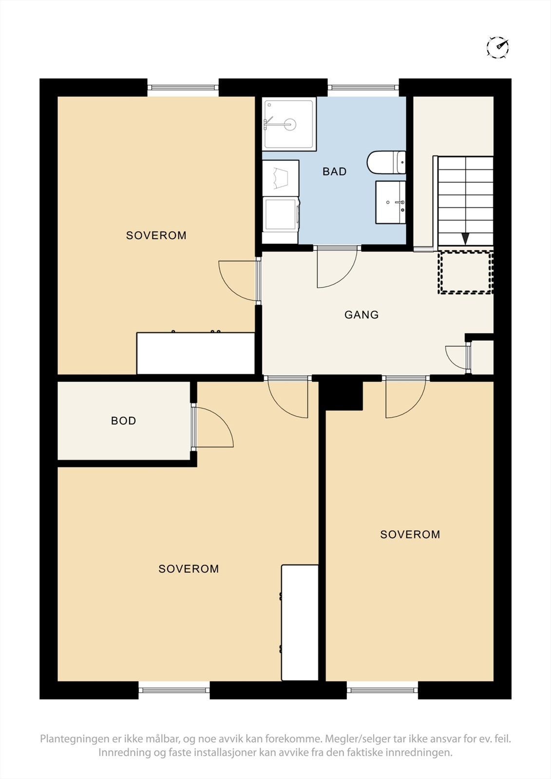 Plantegning loft. Galleribilde