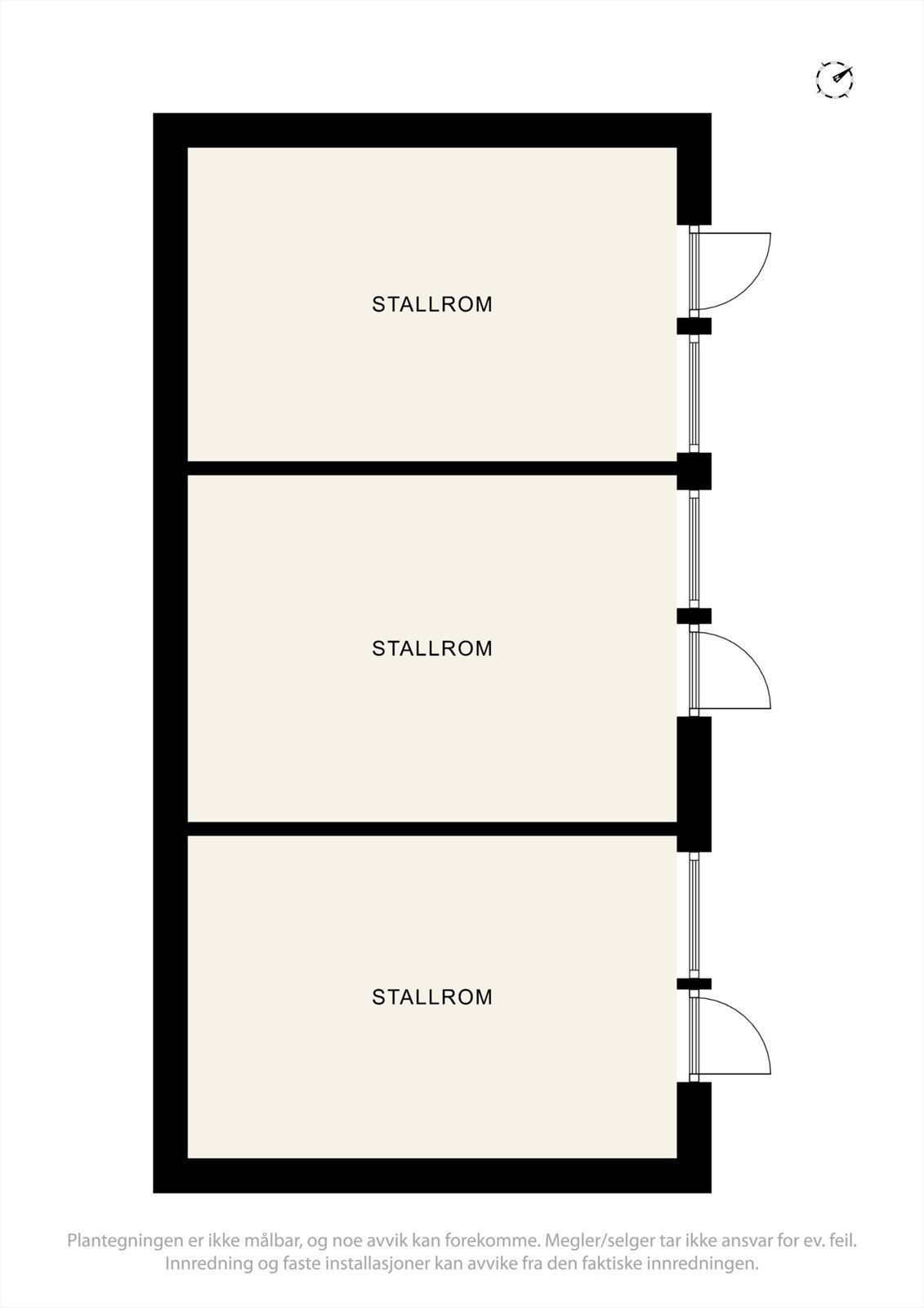 Plantegning stall. Galleribilde