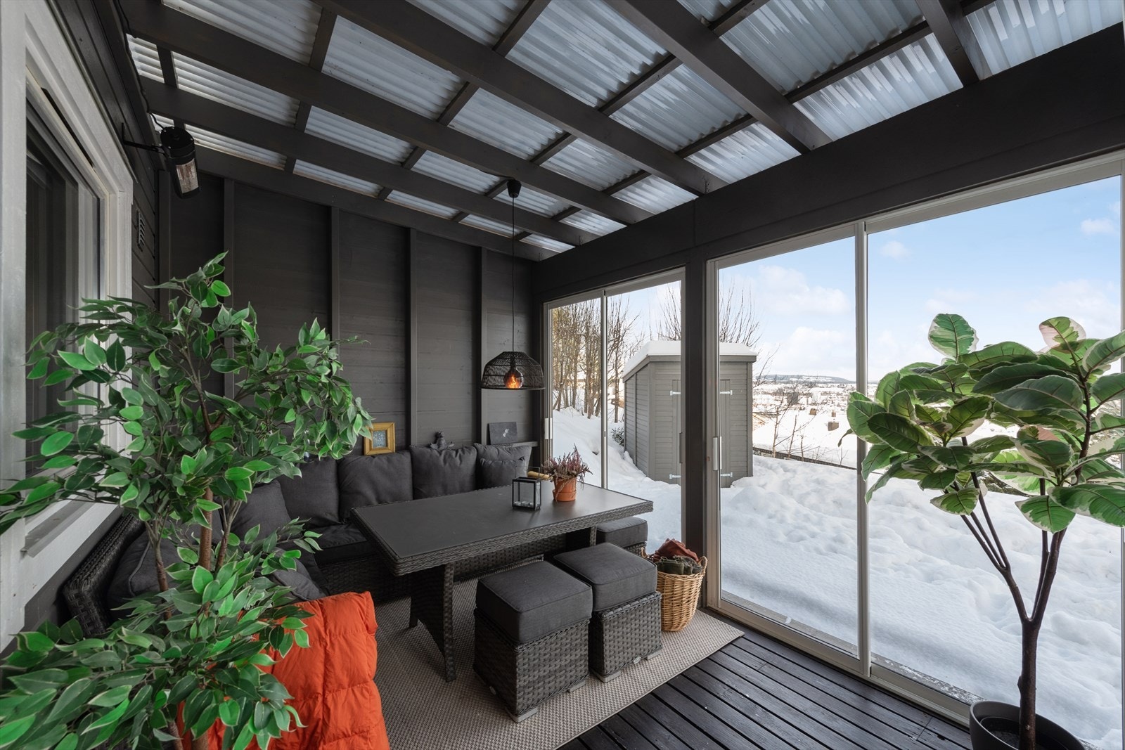 Her er det flere skyvedører som kan åpnes opp. Galleribilde