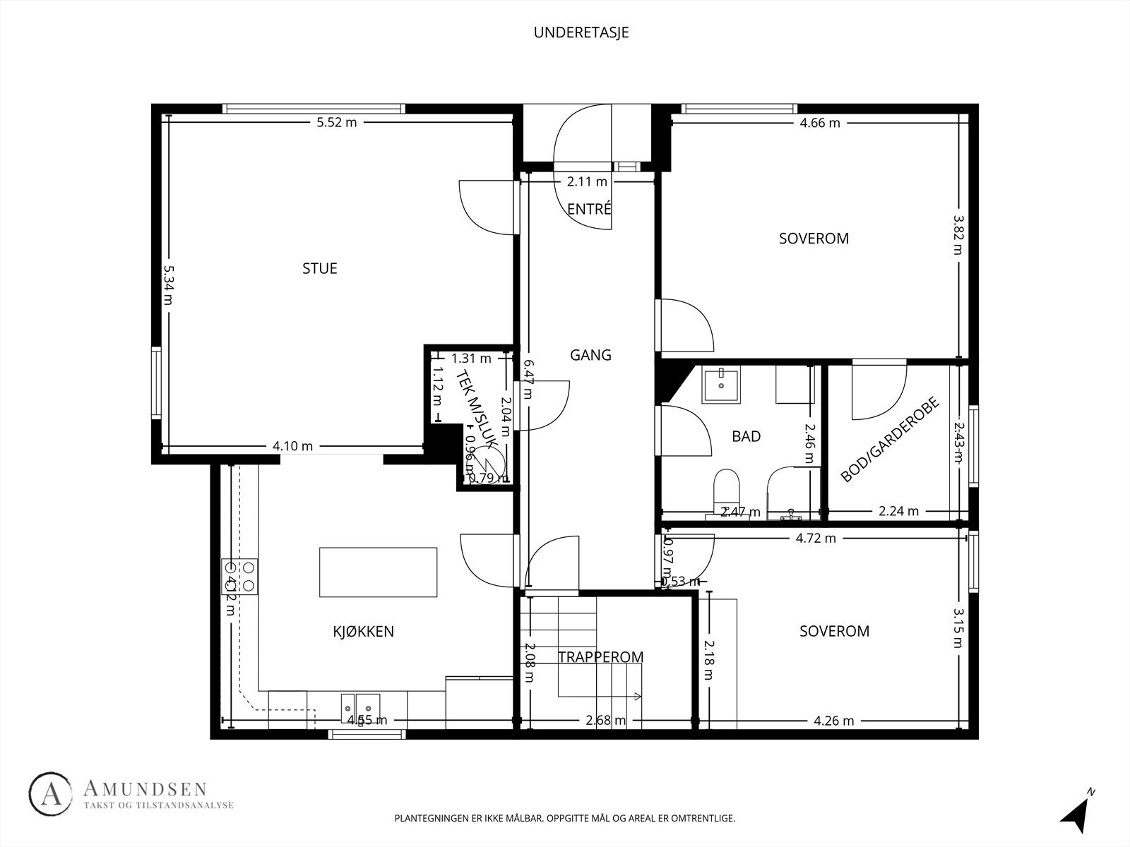 Plantegning underetasje Galleribilde