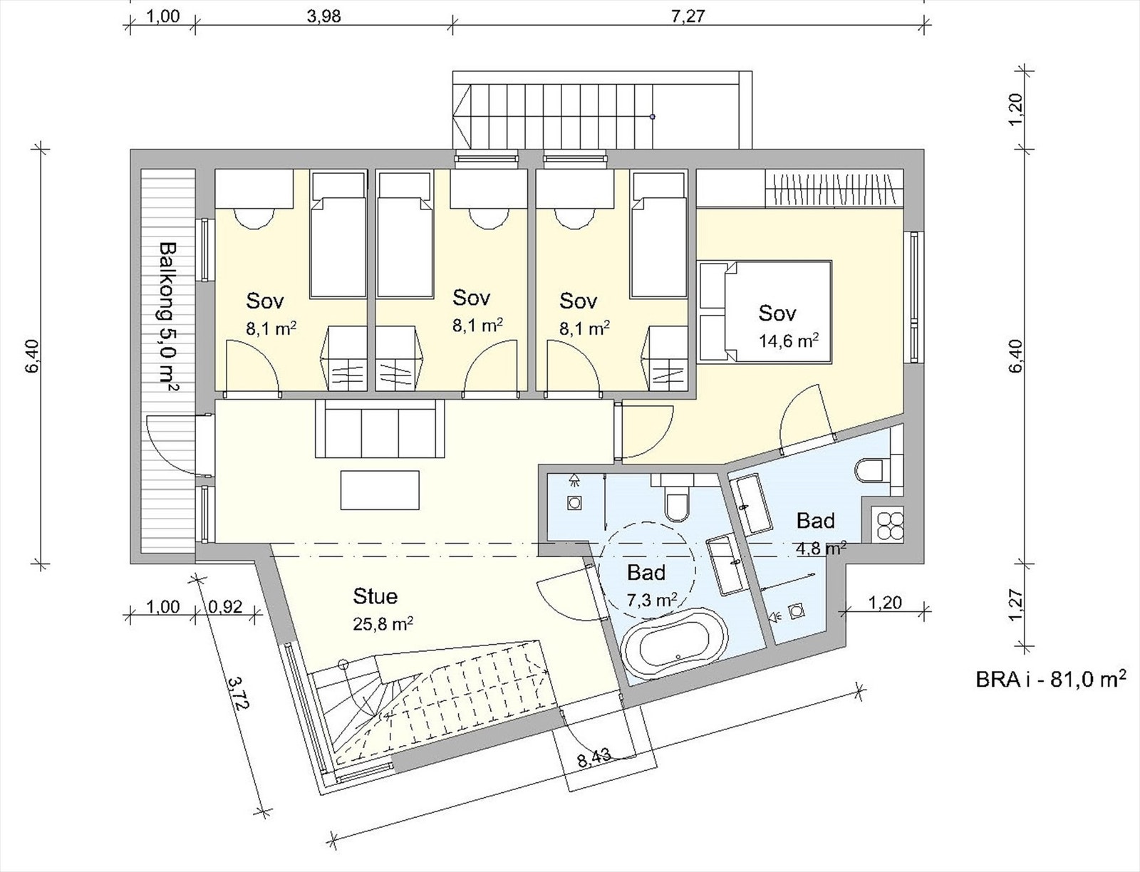 Planskisse 1. etasje Galleribilde