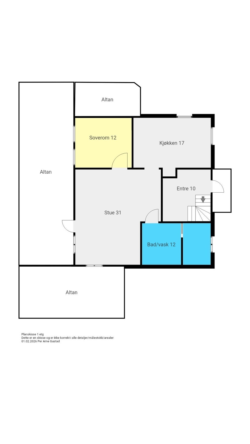 Planskisse - 1. etasje Galleribilde