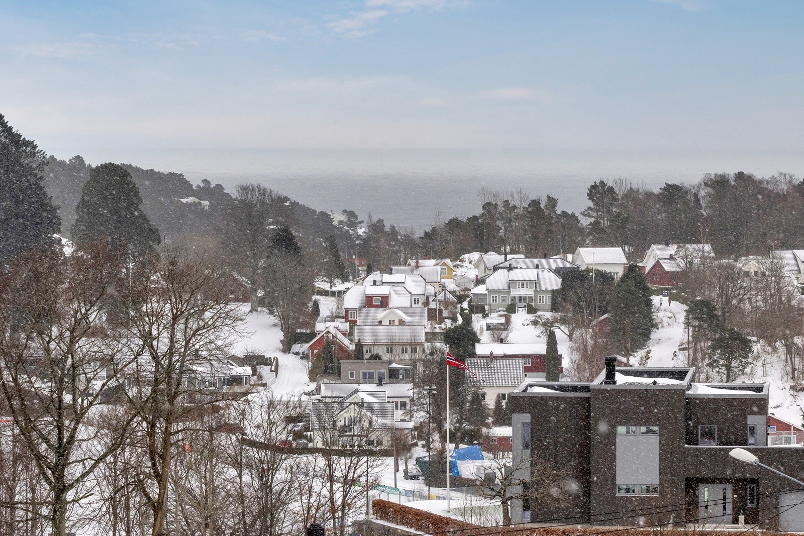 Utsikt fra terrassen. Galleribilde
