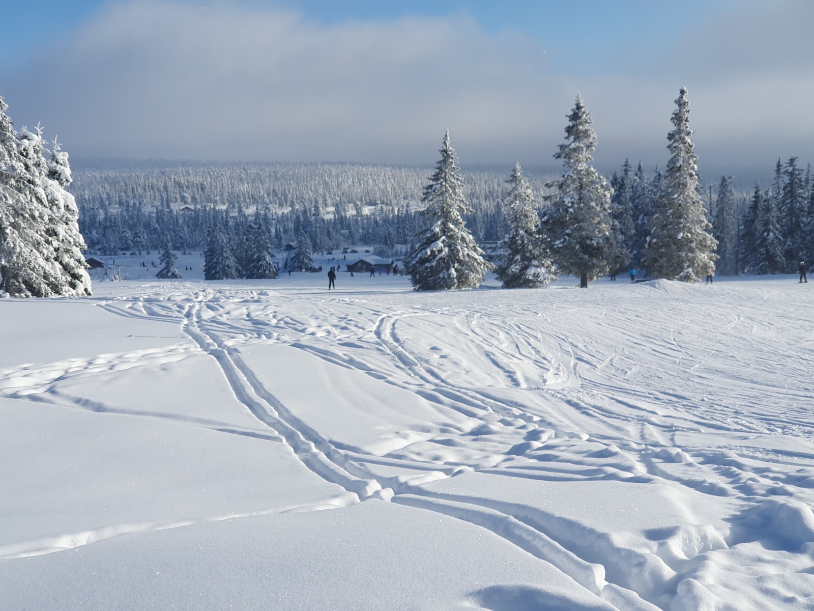 Bilde ned mot heisbua i alpinbakken Galleribilde