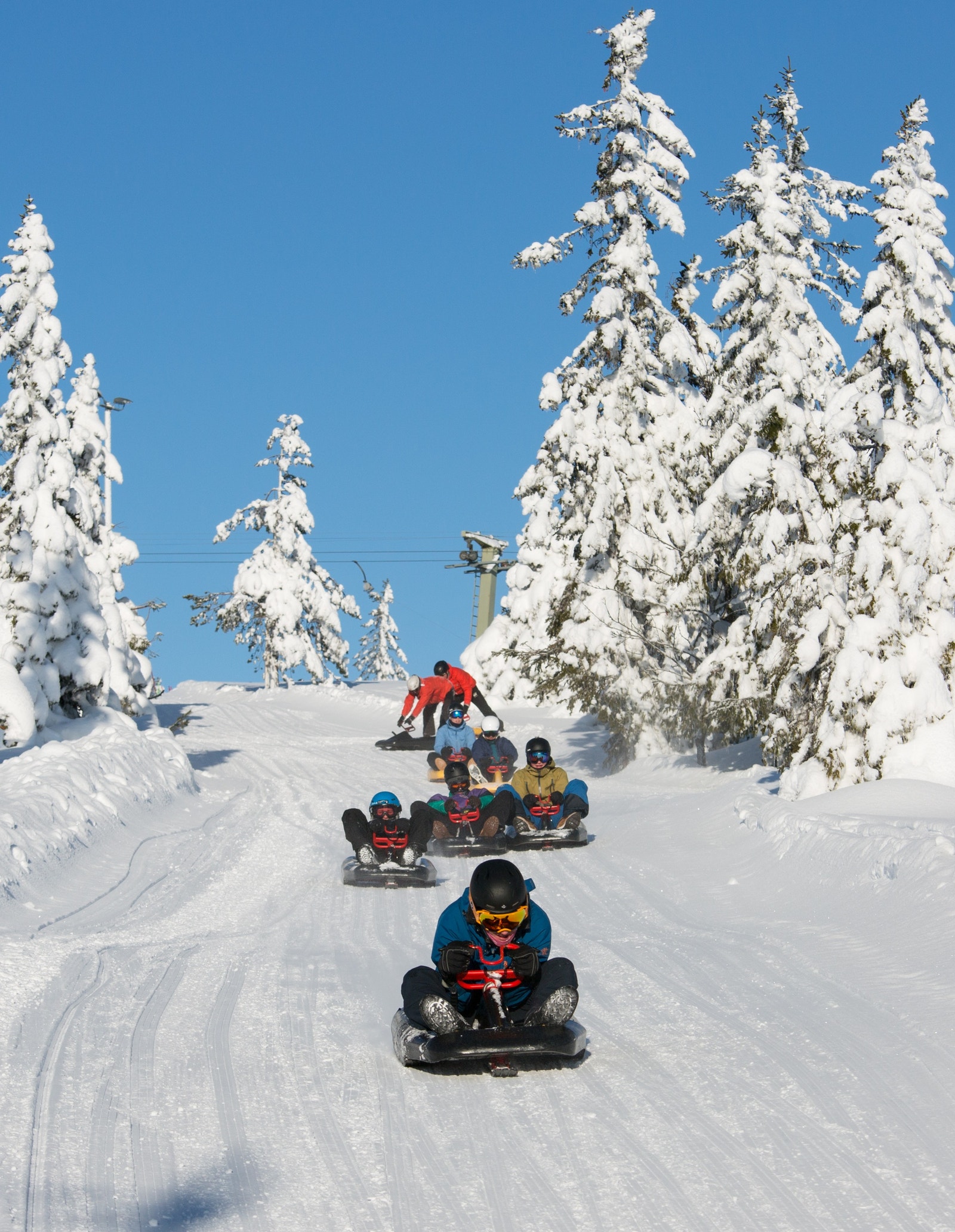 Kjelkebakken som er tilknyttet alpinbakken Galleribilde