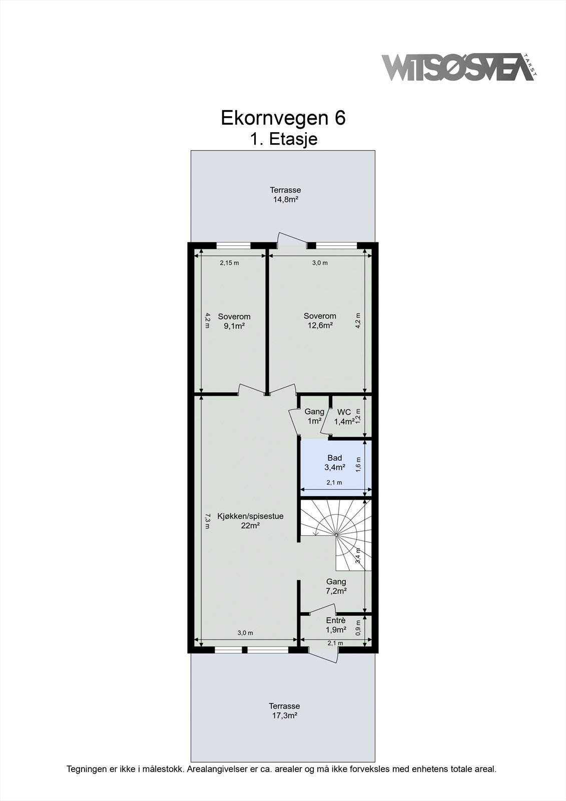 Planskisse - 1. etasje Galleribilde