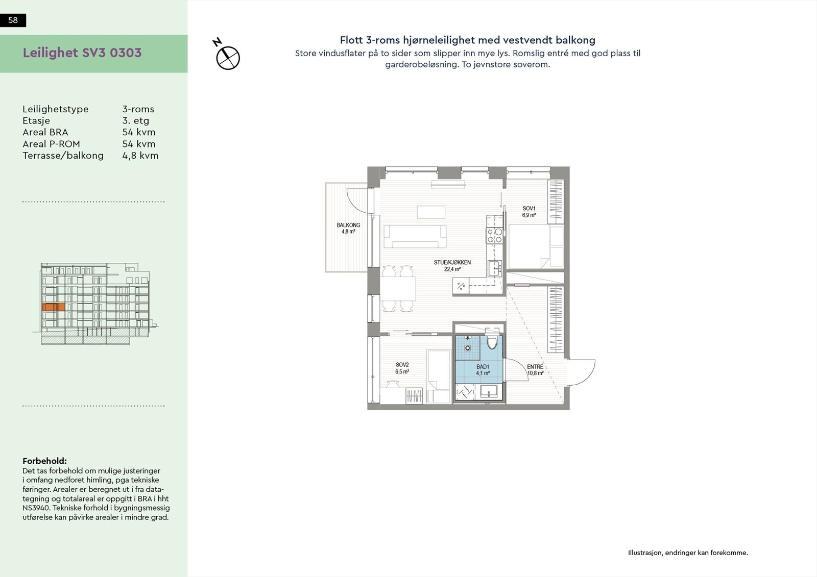 Planløsning leilighet SV3-0303 Galleribilde