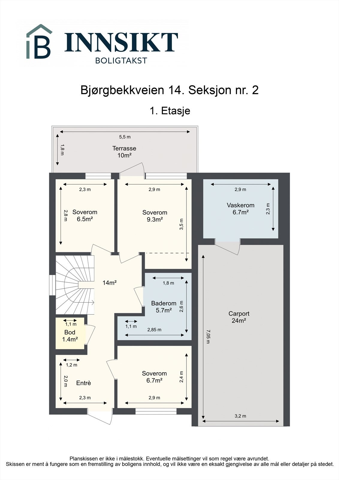 Planskisse 1.etasje Galleribilde