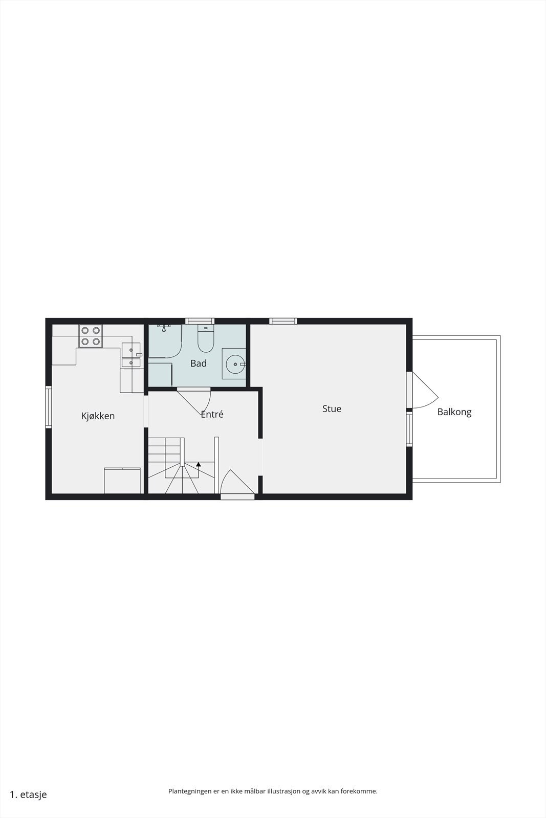 Plantegning for 1. etasje. Galleribilde