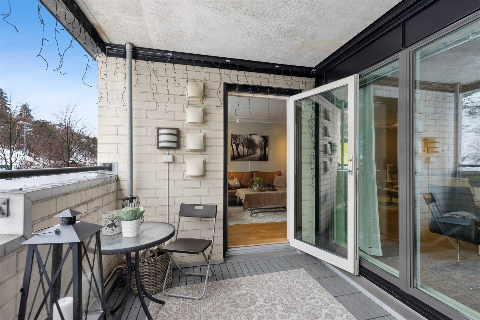 Balkongen er godt skjermet med lite innsyn. Galleribilde