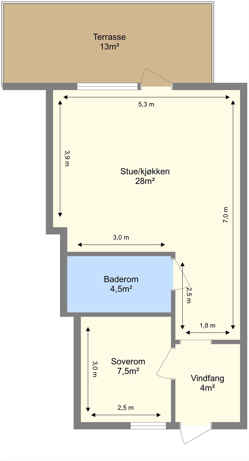 Planskisse 7.etasje Galleribilde