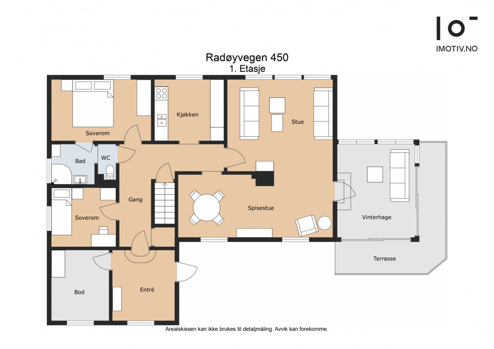Plantegning hovedetasje | 100 kvm (BRA) Galleribilde