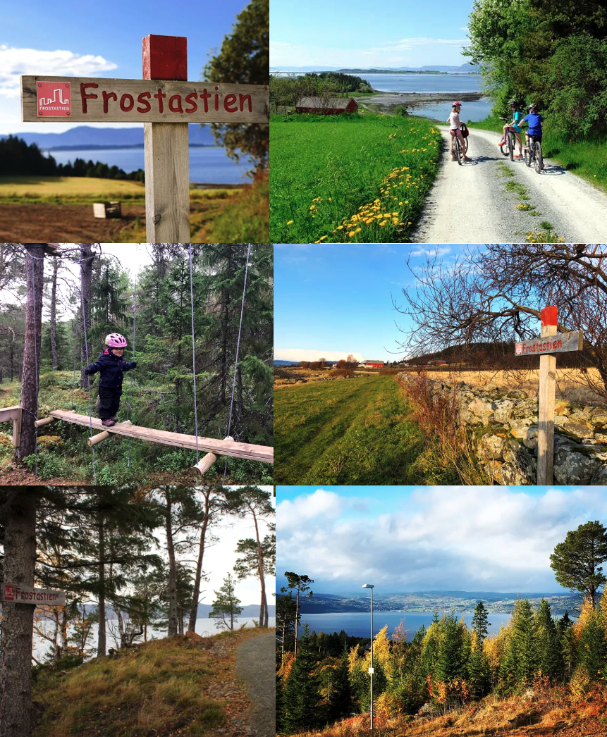 Frostastien går rett forbi campingplassen, og byr på flotte naturopplevelser. Galleribilde
