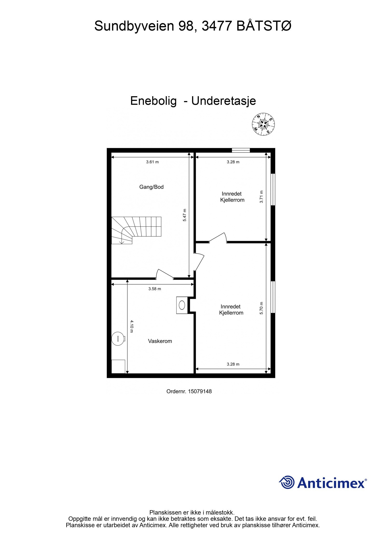 Plantegning underetasje Galleribilde