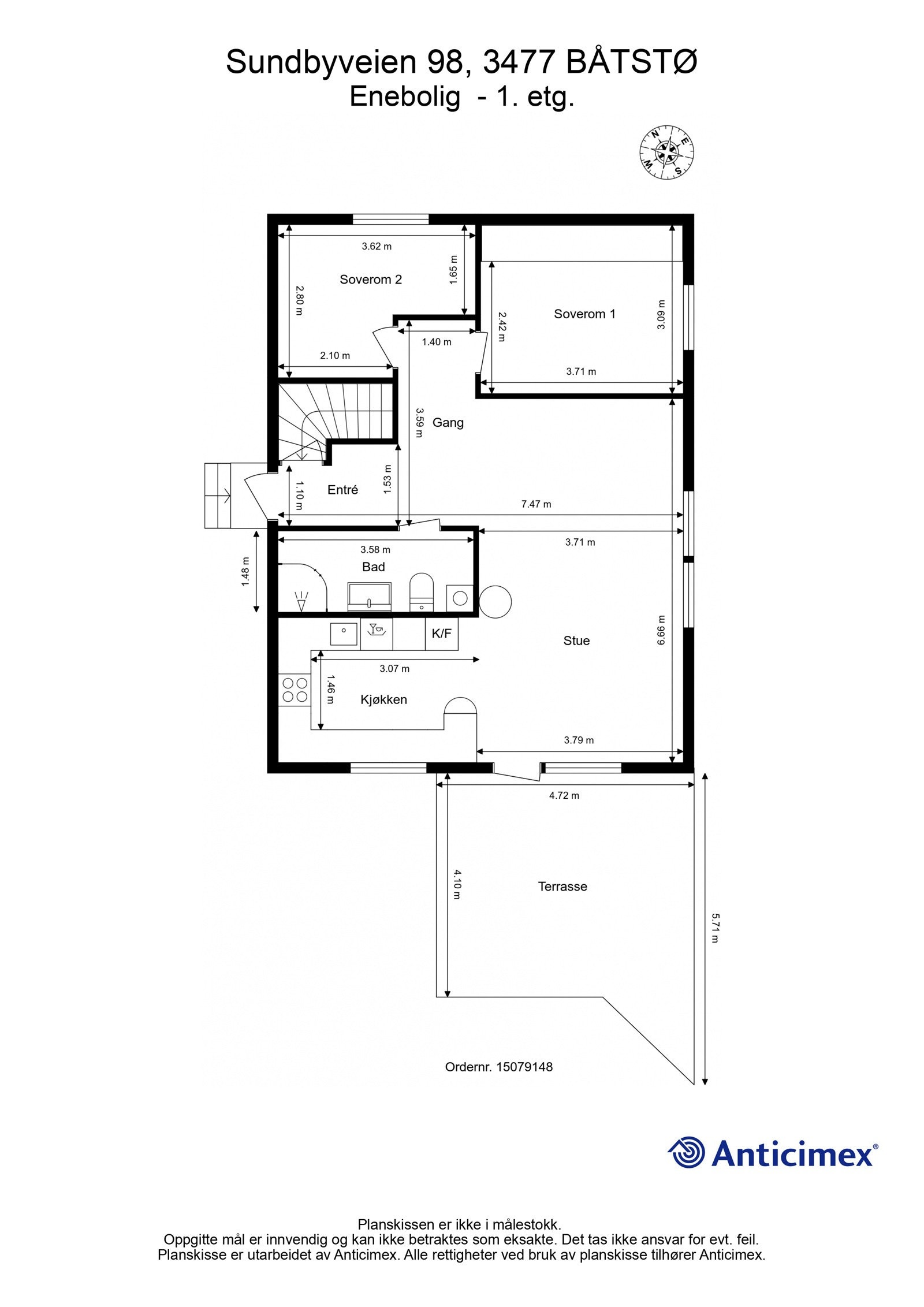 Plantegning 1 etasje Galleribilde