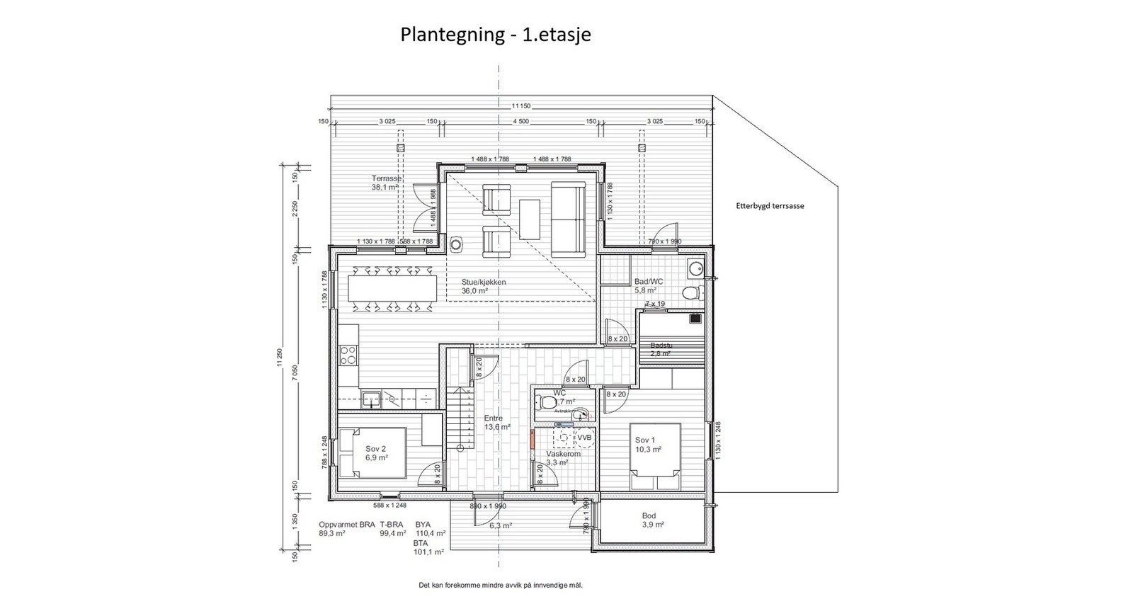 Plantegning - 1.etasje Galleribilde