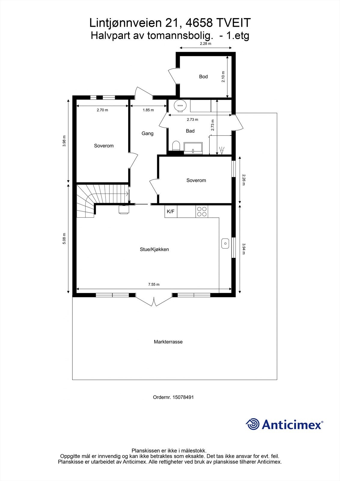 Plantegning - 1.etg Galleribilde