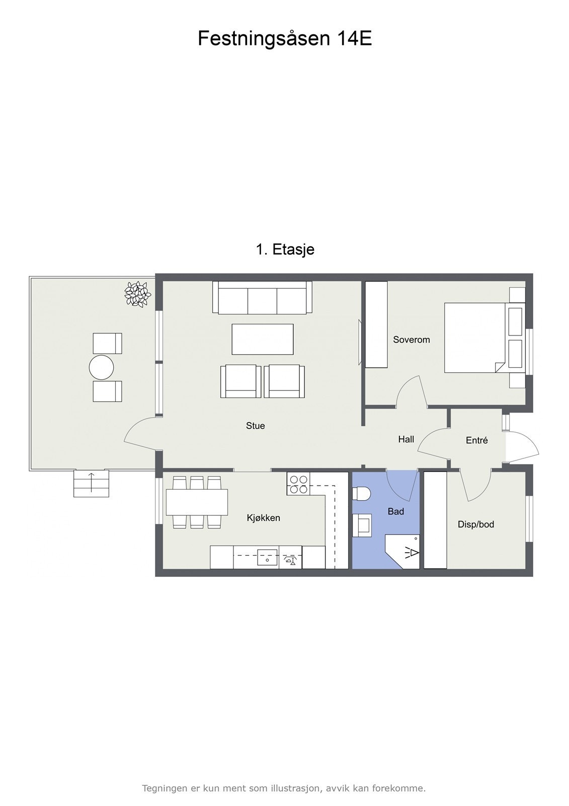 Illustrert planskisse, Festningsåsen 14E Galleribilde