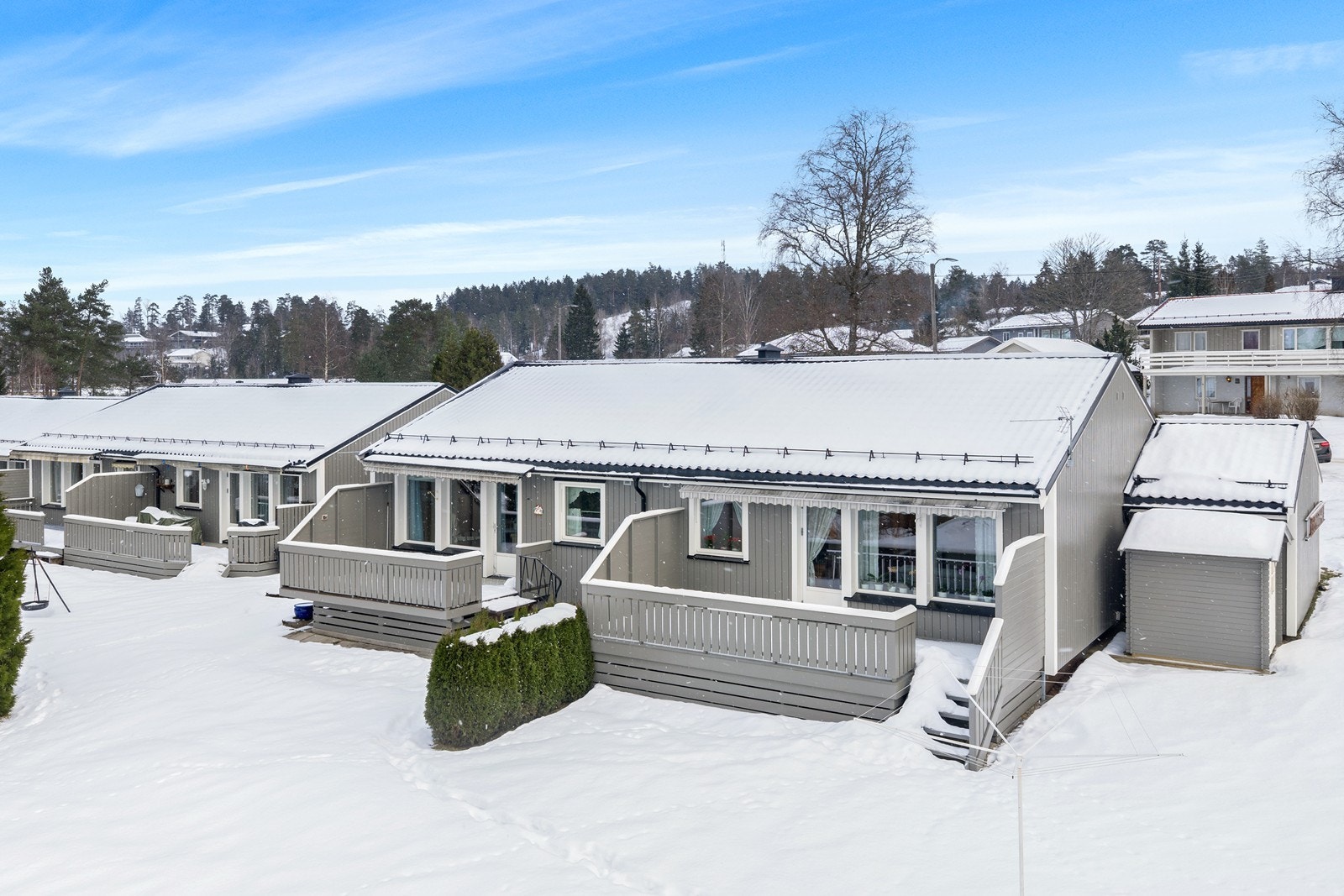 Pent rekkehus i borettsalg på Skjønhaug. Galleribilde