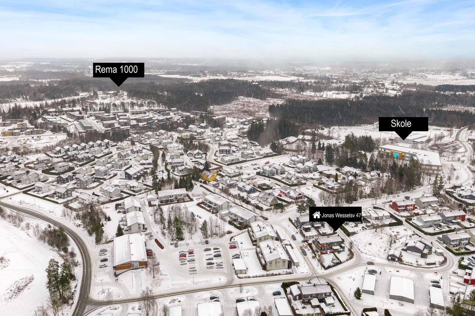 Det er også kort vei til skolen Galleribilde