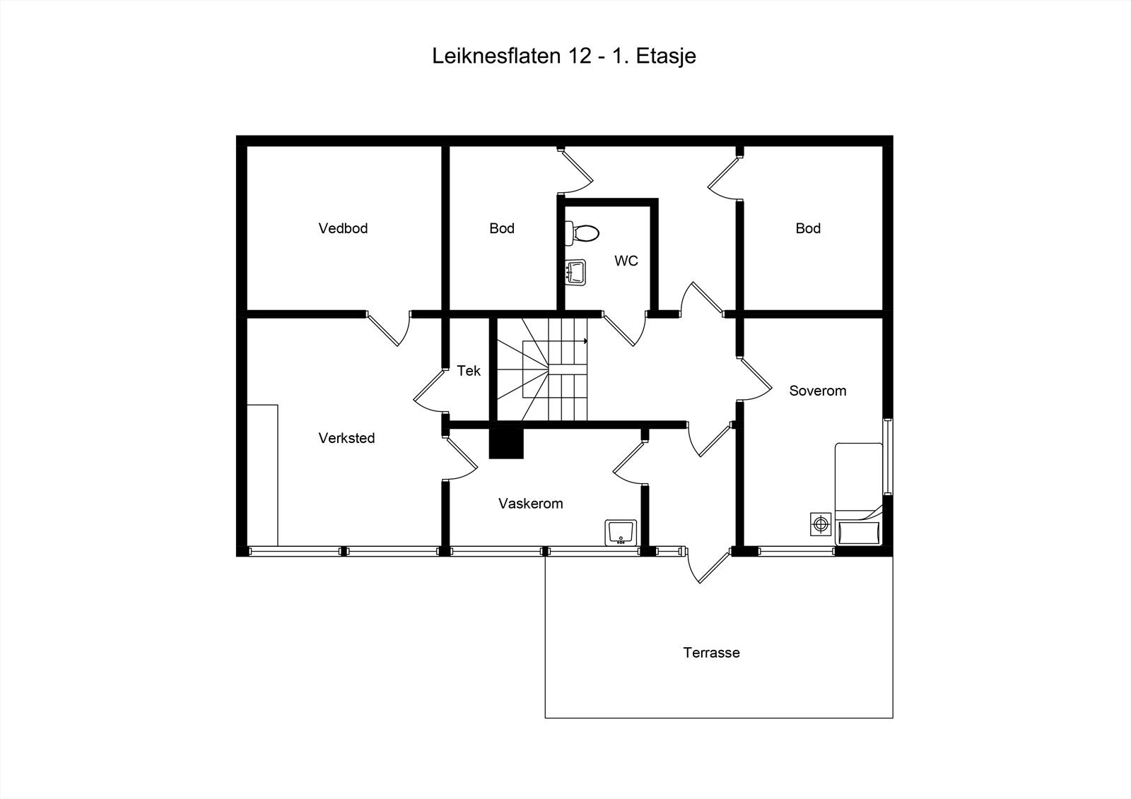 Plantegning underetasje Galleribilde