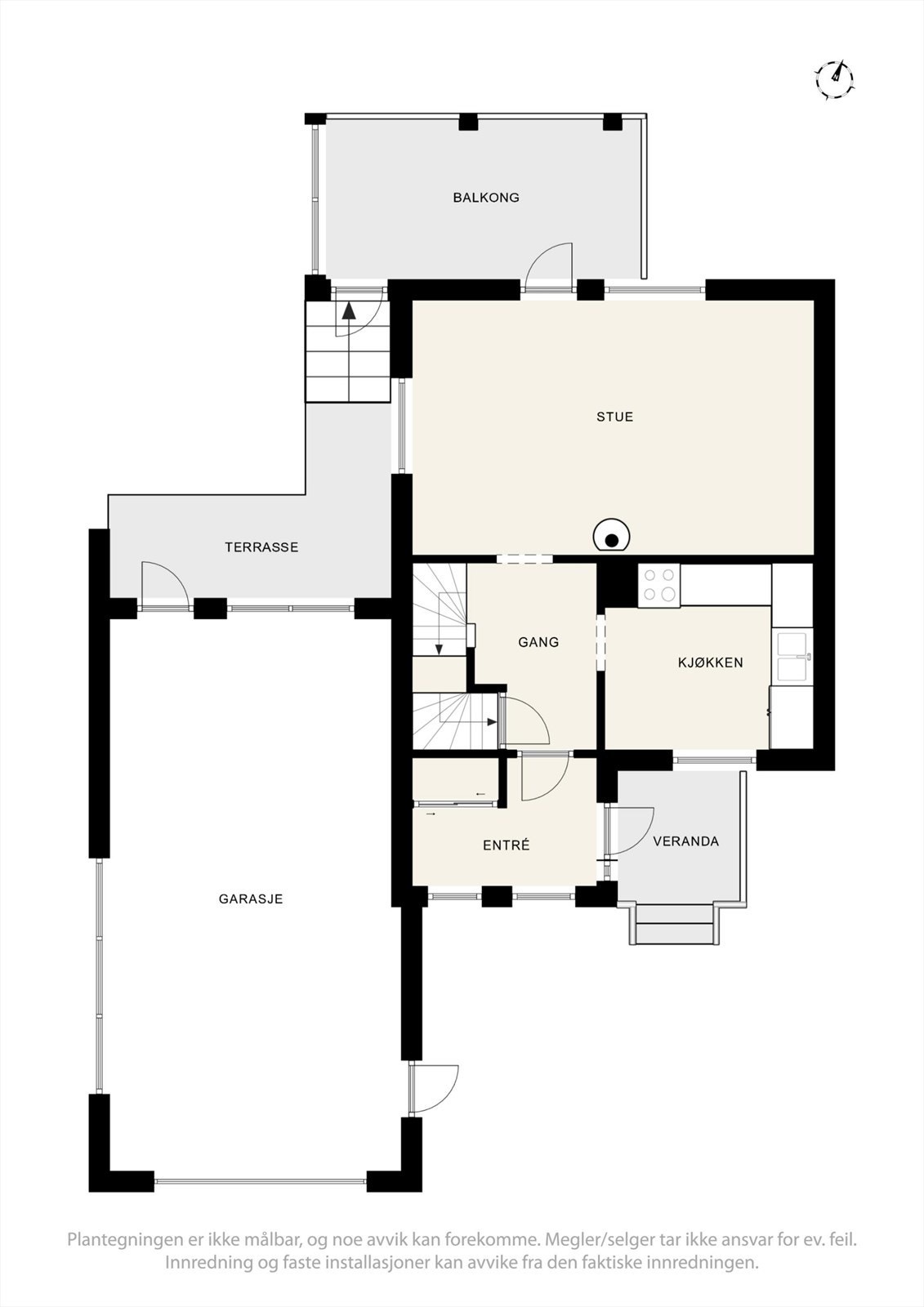 Plantegning 1. etasje. Galleribilde