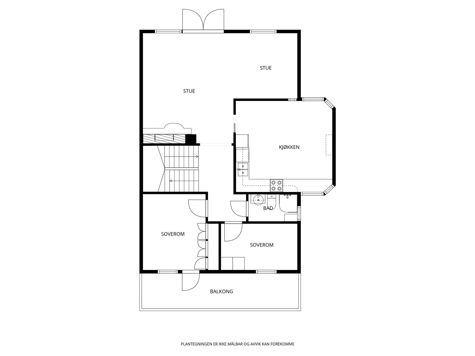 Planskisse hovedetasje. Galleribilde