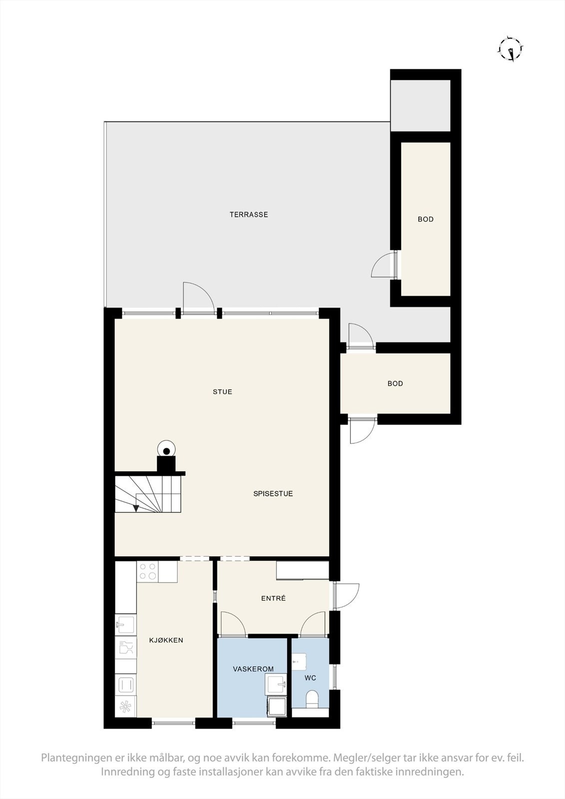 Første etasje - Se punkt "ferdigattest". Galleribilde