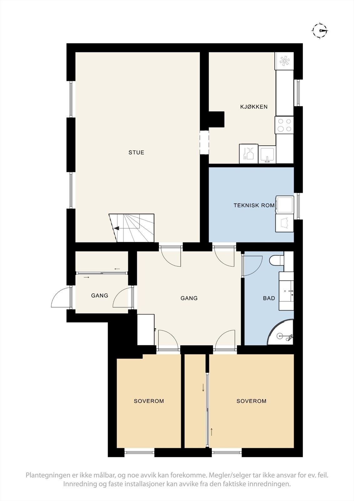 Plantegning underetasje Galleribilde