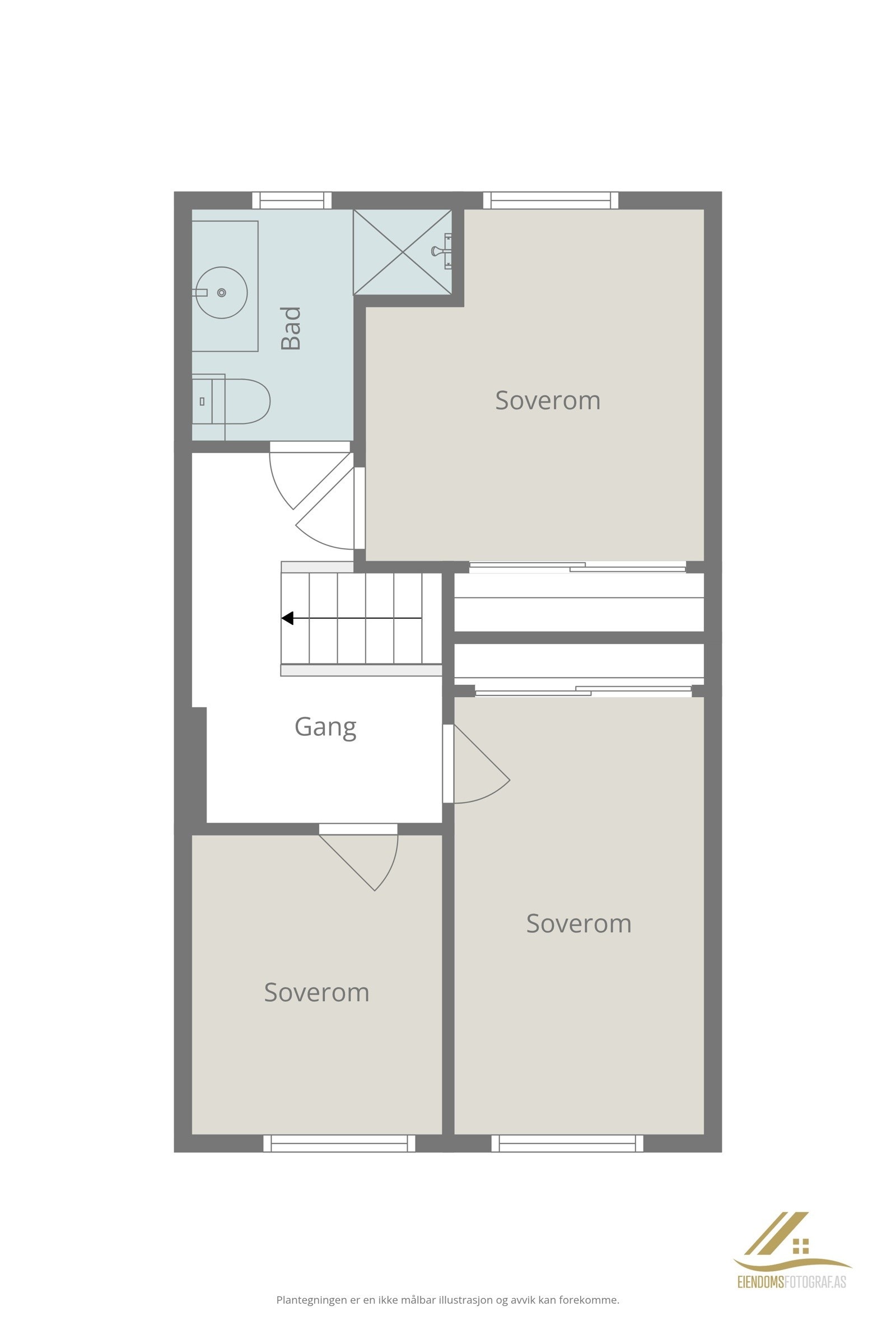 Planillustrasjon øverste etasje Galleribilde