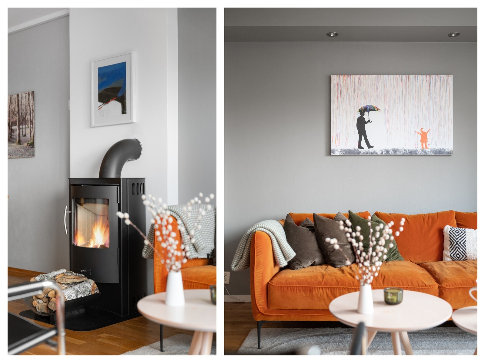 Flotte detaljer er med på å skap en fin atmosfære i leiligheten. Galleribilde