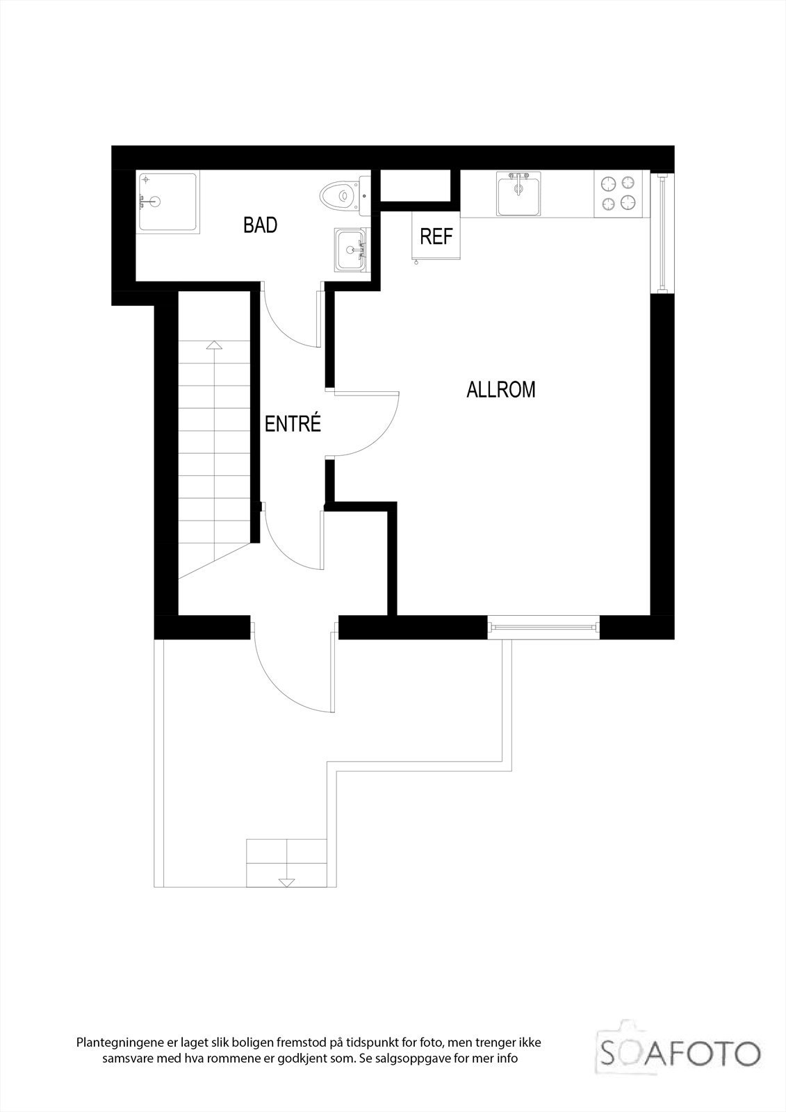 Plantegning 1. etasje Galleribilde