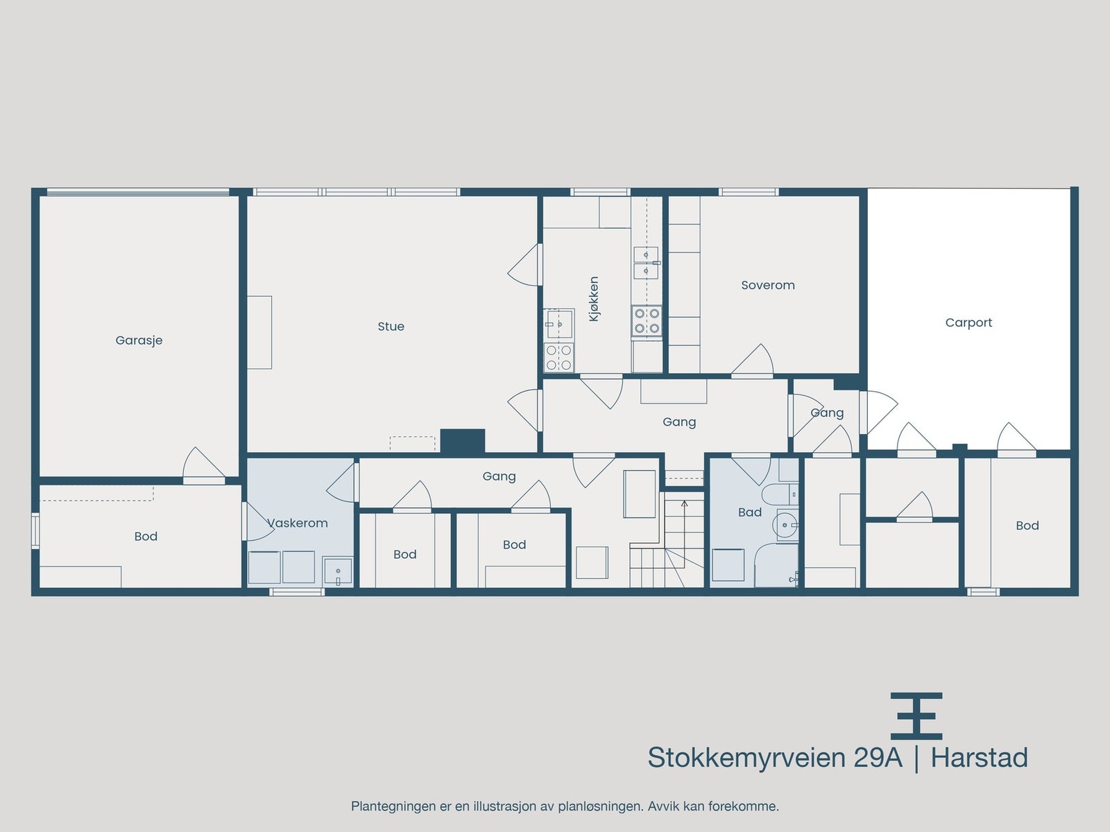 Plantegning underetasje Galleribilde
