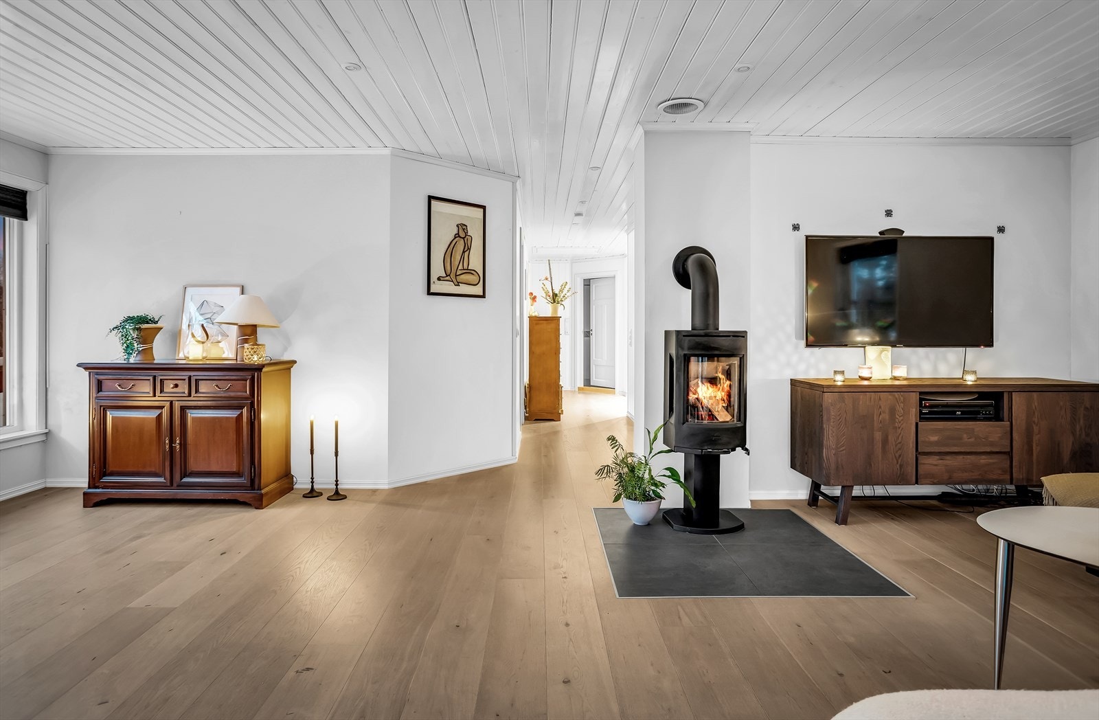 Rommet har også en effektiv varmepumpe, installert i 2017. Galleribilde