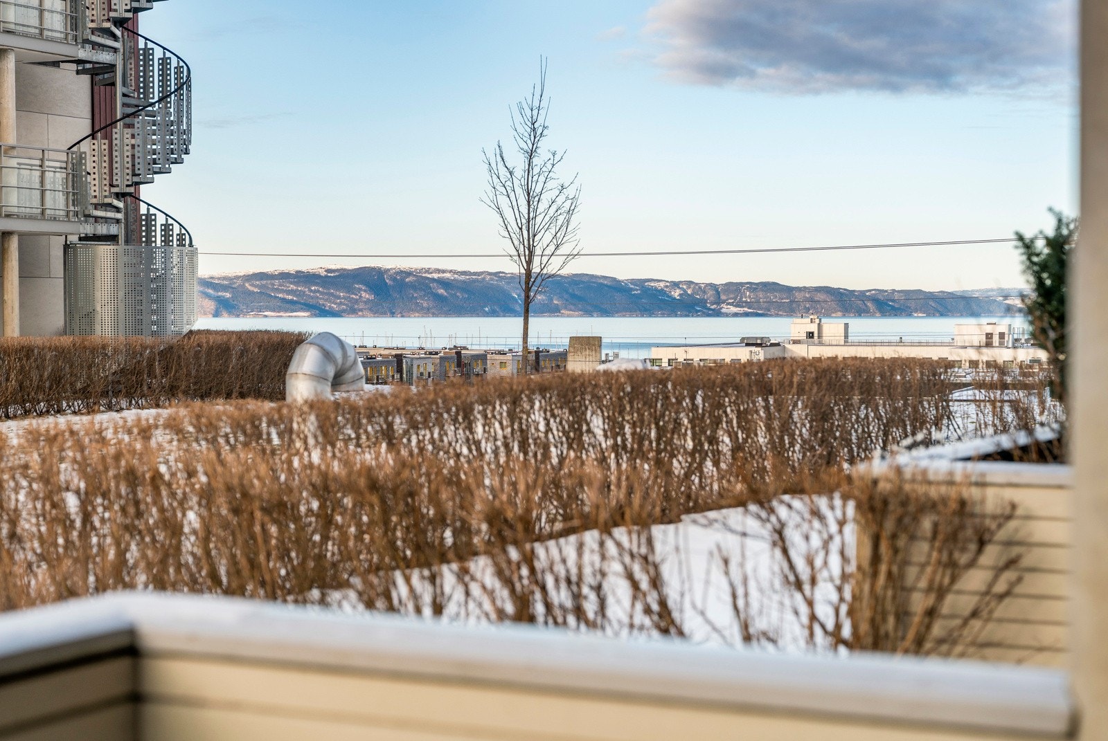 Fra terrasse med flott utsikt mot fjorden Galleribilde